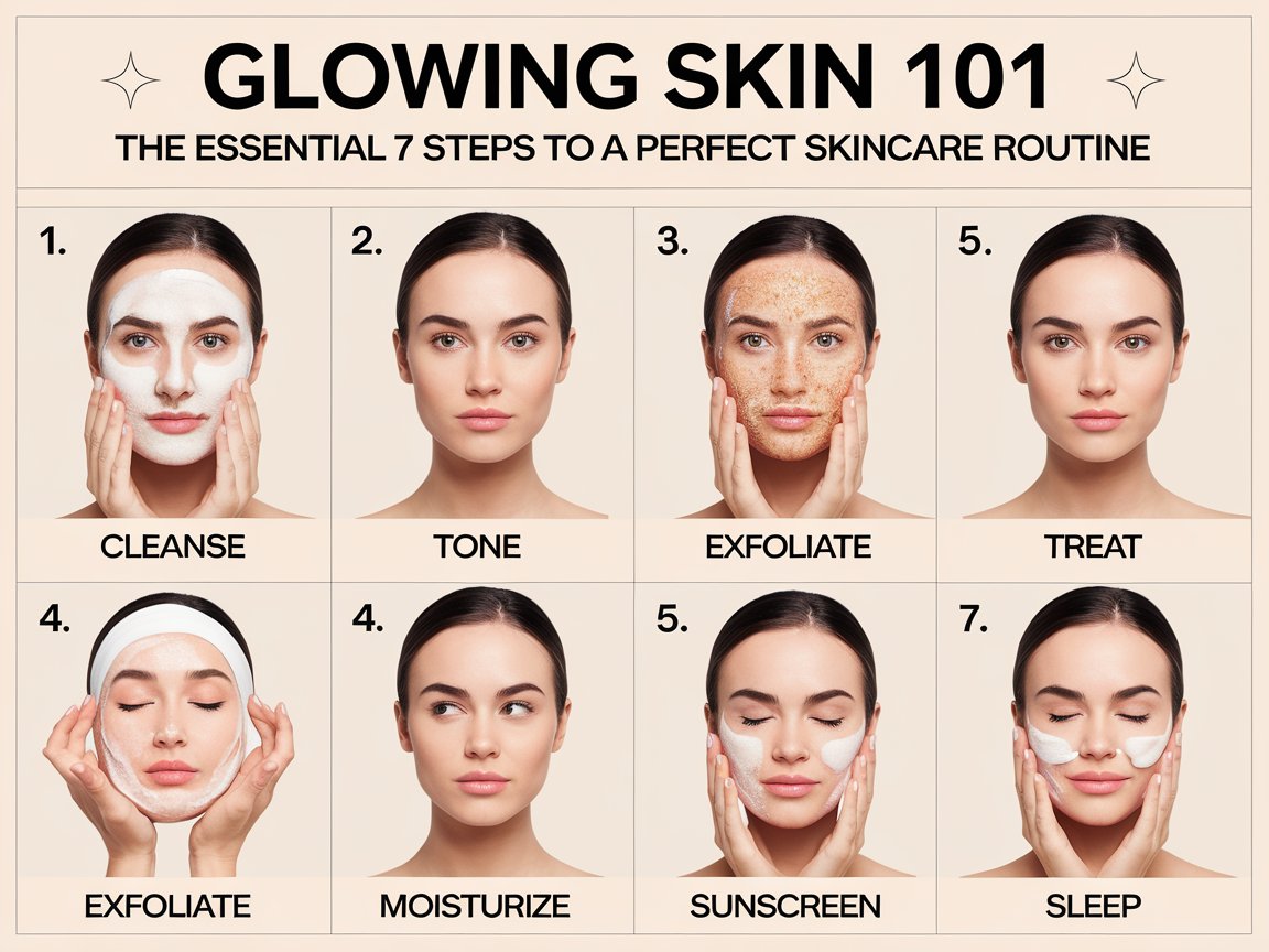 Glowing Skin 101 The Essential 7 Steps to a Perfect Skincare Routine